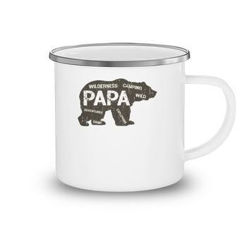 Mens Papa Camping Bear Top Camper Grandpa Gifts For Men Camping Mug | Mazezy