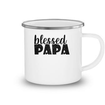 Mens Papa Grandpa  Proud New Dad Blessed Papa Fathers Day Camping Mug