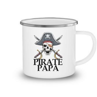 Mens Pirate Papa Captain Sword Gift Funny Halloween Camping Mug | Mazezy
