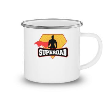 Mens Superdad - Superhero Themed For Fathers Day Camping Mug | Mazezy