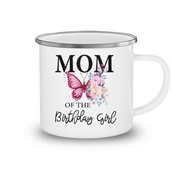 Mom 1St First Birthday Matching Family Butterfly Floral Camping Mug - Seseable