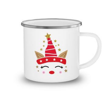 New Christmas Unicorn Face Santicorn Cute Camping Mug | Favorety DE