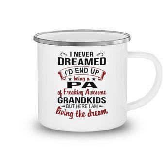 Pa Grandpa Gift Pa Of Freaking Awesome Grandkids Camping Mug - Seseable