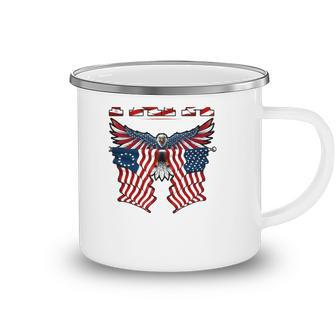 Papa American Flag Eagle Fathers Day Gift Camping Mug | Mazezy