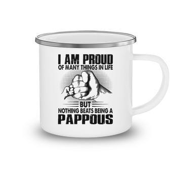Pappous Grandpa Gift Nothing Beats Being A Pappous Camping Mug - Seseable