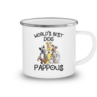 Pappous Grandpa Gift Worlds Best Dog Pappous Camping Mug - Seseable