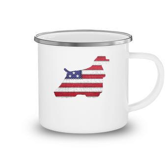 Patriotic American Cocker Spaniel Love Flag Vintage Gift Camping Mug