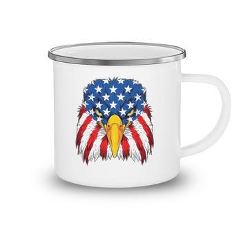 Patriotic Eagle 4Th Of July Usa American Flag Merica Men Kid Camping Mug | Mazezy