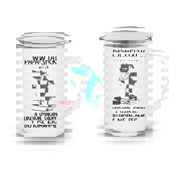 Pawpaw Grandpa Gift Pawpaw Shark Like A Normal Grandpa But More Awesome Camping Mug - Seseable