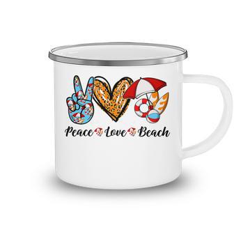 Peace Love Beach Summer Vacation 184 Shirt Camping Mug | Favorety