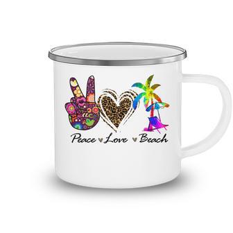 Peace Love Beach Summer Vacation Beach 185 Shirt Camping Mug | Favorety CA