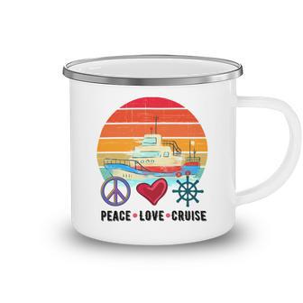 Peace Love Cruising Family Cruise Vacation Matching Gift Camping Mug | Favorety DE