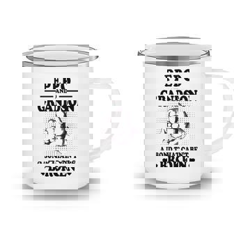 Pepo Grandpa Gift Pepo And Grandson A Bond That Cant Be Broken Camping Mug - Seseable