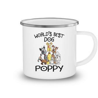 Poppy Grandpa Gift Worlds Best Dog Poppy Camping Mug - Seseable