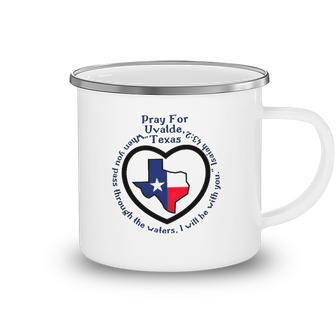 Prayers For Texas Robb Elementary Uvalde Texan Flag Map Camping Mug