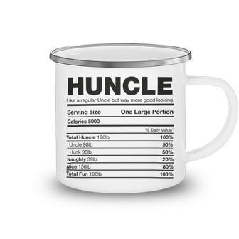 Premium Huncle Like A Regular Uncle But Way More Good Looking Nutrition Chart Camping Mug | Favorety DE