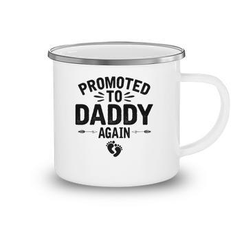 Promoted To Daddy Again Vintage Fathers Day For Dad Camping Mug | Mazezy
