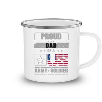 Proud Us Army Soldier Dad 4Th Of July Camping Mug - Seseable