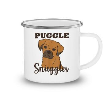 Puggle Dog Snuggles Funny Cute Pug Beagle Mom Dad Camping Mug | Favorety