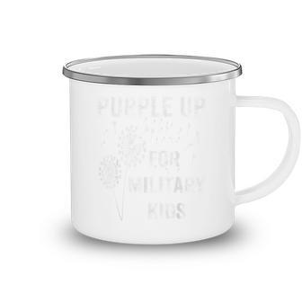 Purple Up For Military Kids - Month Of The Military Child Camping Mug - Seseable