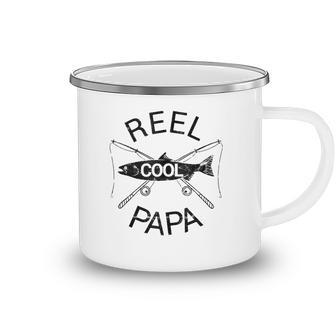 Reel Cool Papa Funny Fathers Day Gift Fishing Grandpa Dad Camping Mug | Mazezy