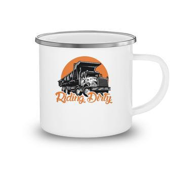 Riding Dirty Recycle Trash Day Garbage Truck Dump Driver Camping Mug | Mazezy