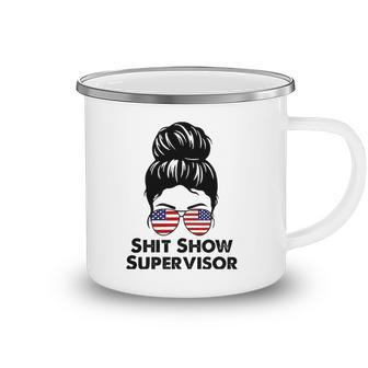 Shit Show Supervisor Funny Mom Dad Boss Manager Teacher Camping Mug