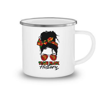 Teacher African Women Messy Bun Teach Black History Month Camping Mug | Favorety DE