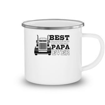 Truck Driver Dad Funny Gift Best Truckin Papa Ever Camping Mug | Mazezy