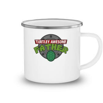 Turtley Awesome Father Awesome Fathers Day Essential Camping Mug | Mazezy
