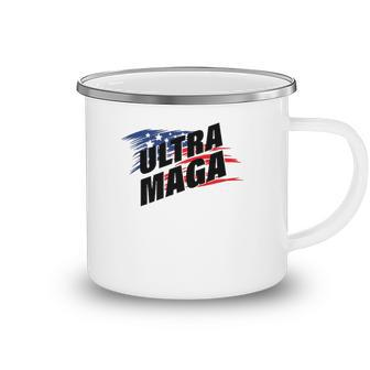 Ultra Maga Pro American Pro Freedom Ultra-Maga Ultra Mega American Flag Camping Mug | Mazezy