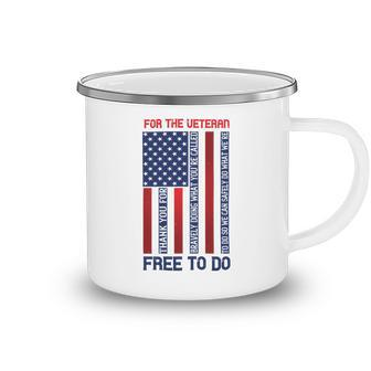 Veterans Day Gifts For The Veteran Thank You For Bravely Camping Mug - Monsterry