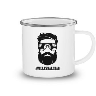 Volleyball Dad With Beard And Cool Sunglasses Camping Mug | Mazezy UK
