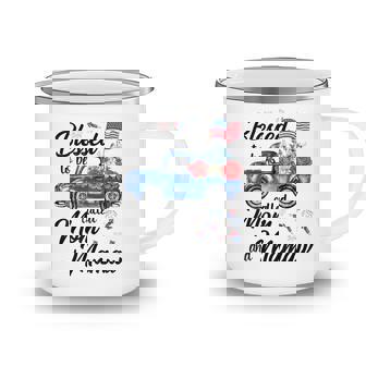 Women 4Th July American Flag Patriotic Blessed Mom Mamaw Camping Mug - Seseable