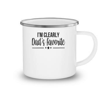 Womens Im Clearly Dads Favorite Son Daughter Funny Cute Camping Mug | Mazezy