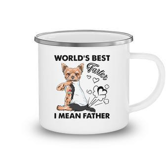 Worlds Best Farter I Mean Fathers Yorkie Dog Dad Camping Mug | Mazezy