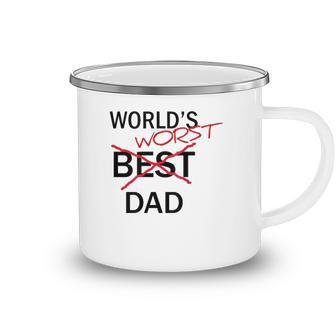 Worlds Worst Dad Funny Fathers Day Gag Gift Camping Mug | Mazezy