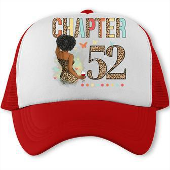 Chapter 52 Years Old 52Nd Birthday Leopard Afro Black Womens Trucker Cap | Seseable CA