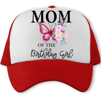 Mom 1St First Birthday Matching Family Butterfly Floral Trucker Cap | Seseable UK
