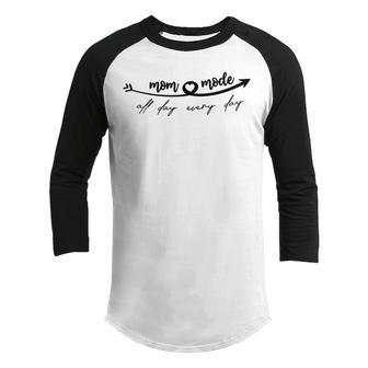 All Day Everyday Mom Mode Happy Mothers Day Youth Raglan Shirt | Favorety