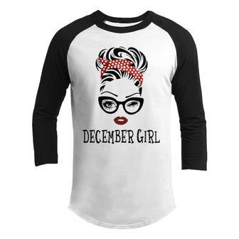 December Girl Gift December Girl V2 Youth Raglan Shirt - Seseable