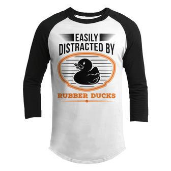 Easily Distracted By Rubber Ducks Duck Youth Raglan Shirt - Monsterry DE