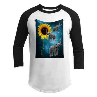 Elephant - Sunflower You Are My Sunshine Youth Raglan Shirt - Monsterry