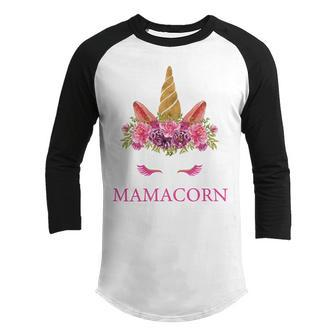 Funny Mamacorn Unicorn Mom Mothers Day Youth Raglan Shirt | Favorety