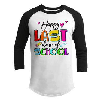 Happy Last Day Of School Graduation Students And Teacher Youth Raglan Shirt | Favorety UK