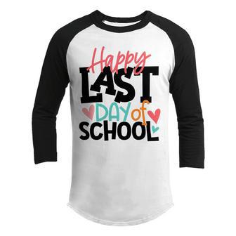 Happy Last Day Of School Shirt Kids Teacher Graduation Youth Raglan Shirt | Favorety DE