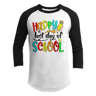 Happy Last Day Of School Summer Paraprofessional Off Duty Youth Raglan Shirt | Mazezy