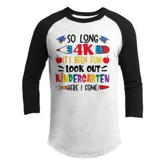 Kids 4K Graduation Graduate 2022 Look Out Kindergarten Youth Raglan Shirt | Mazezy