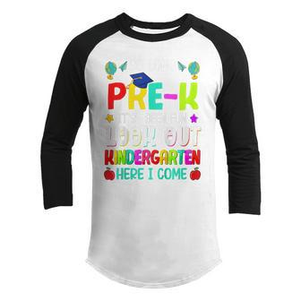 Kids Kids So Long Pre-K Kindergarten Here I Come Graduation 2022 Youth Raglan Shirt - Seseable