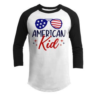 Kids Toddler 4Th Of July Outfit Boy And Girl American Kid Youth Raglan Shirt - Seseable